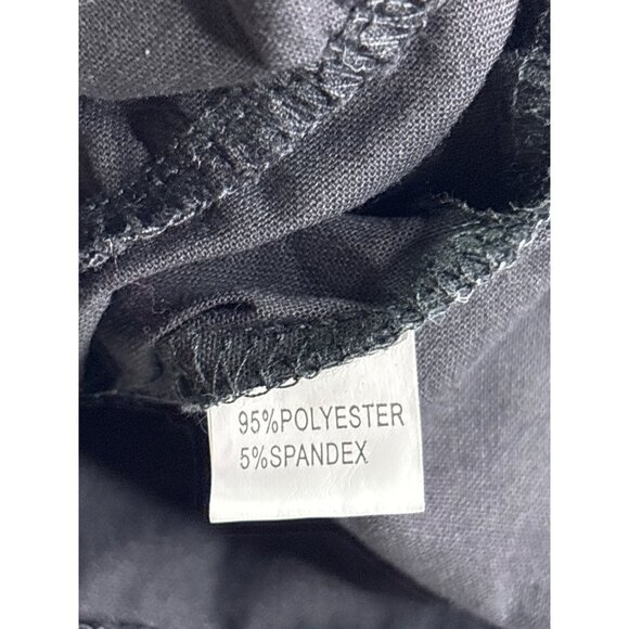 Black Sleeveless Peplum Top Size M Faux Button Back Detail - Picture 4 of 5